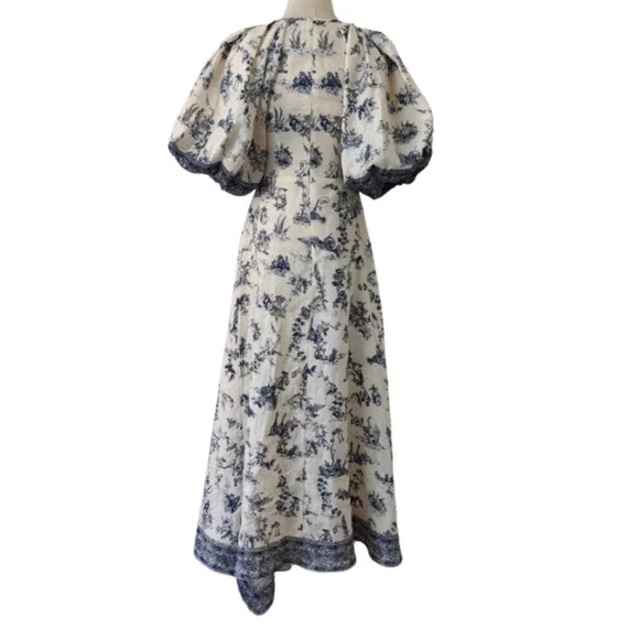 ALEMAIS CASA MIDI DRESS US 6 - Picture 7 of 9